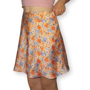 Silky Floral Skirt